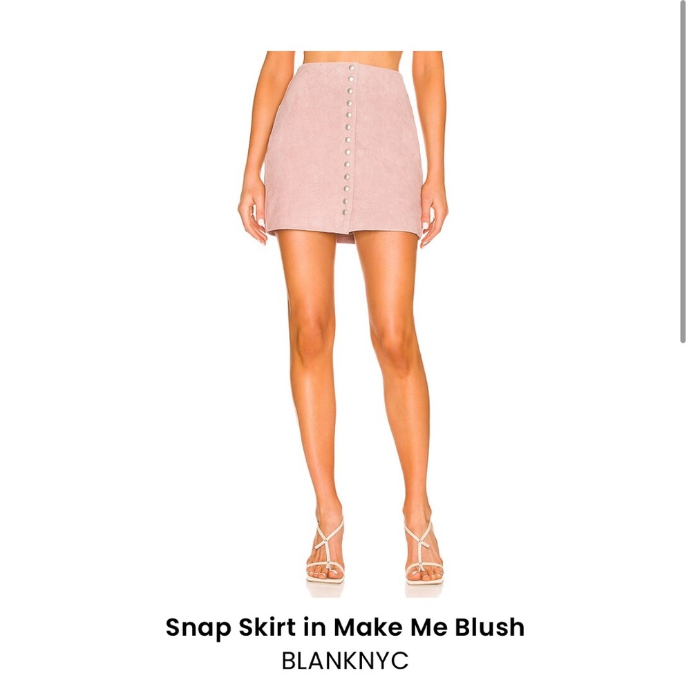 BlankNYC snap suede skirt